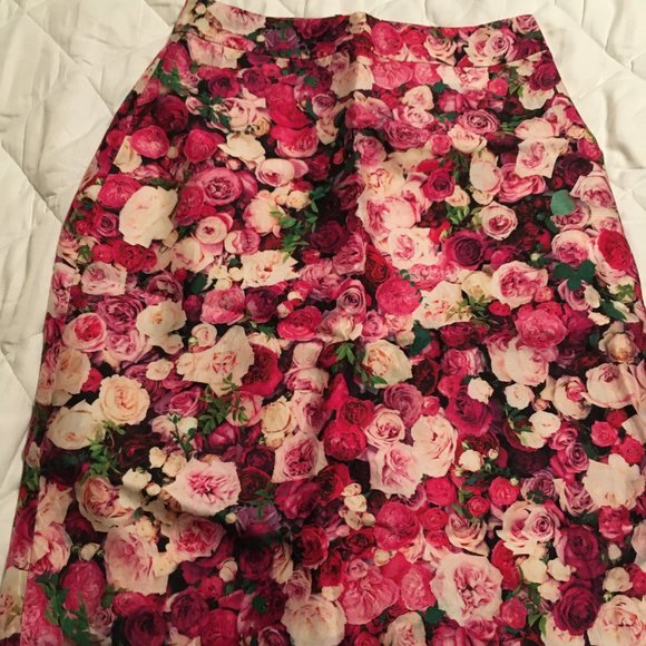 kate spade Rose Print Pencil Skirt size 2 nwot - Picture 14 of 16